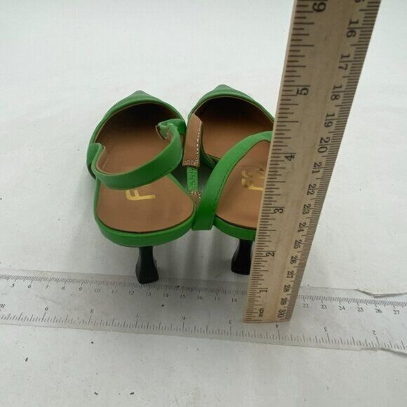 FSJ Women's Mid Kitten Heel Slingback Sandal Pointy Toe Sexy Pumps Comfortable - Picture 5 of 8